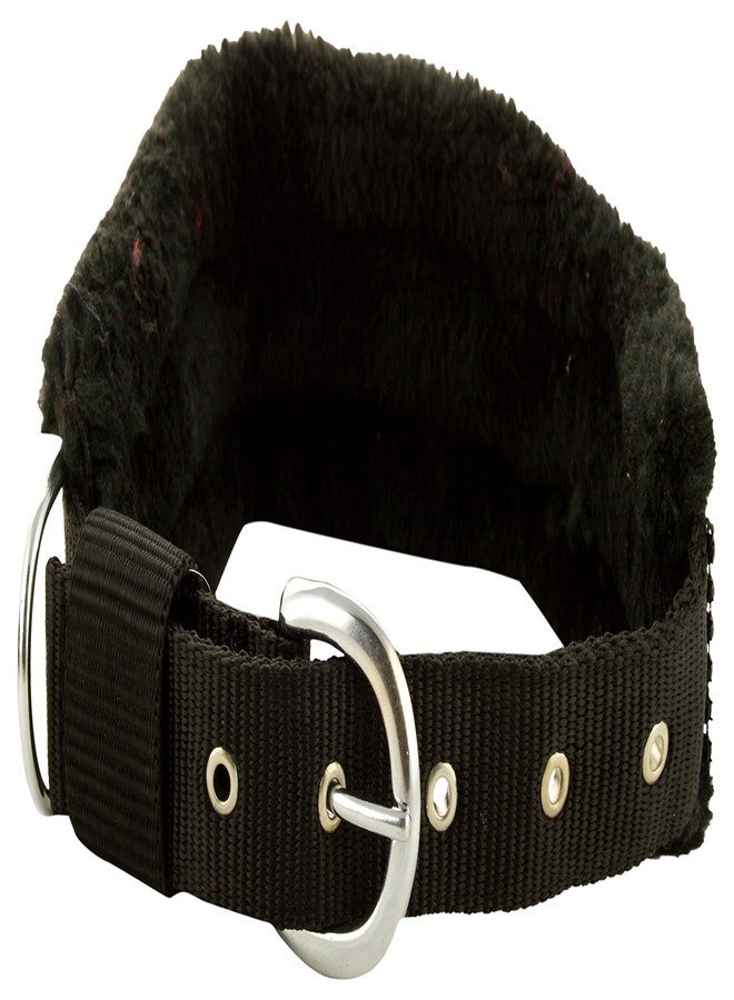 Skora Fancy Black Fur Dog Collar - Large, Black - Image 3